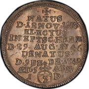 3 Kreuzers - Anselm Francis of Ingelheim Death, Germany, 1749 reverse image