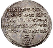 1 Groschen - John Gottfried of Aschhausen Sterbegroschen; Death, Germany, 1622 reverse image