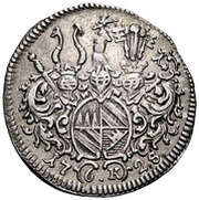 6 Kreuzers - Christoph Francis of Hutten, Germany, 1728 reverse image