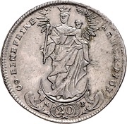 20 Kreuzers - Adam Frederick of Seinsheim Konventionskreuzer, Germany, 1760-1764 reverse image