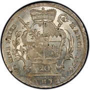 20 Kreuzers - Adam Frederick of Seinsheim Konventionskreuzer, Germany, 1762-1777 reverse image