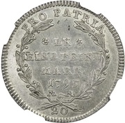 20 Kreuzers - George Charles of Fechenbach Konventionskreuzer, Germany, 1795 reverse image