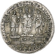 20 Kreuzers - George Charles of Fechenbach Konventionskreuzer, Germany, 1795 reverse image