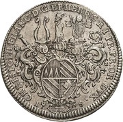 ¼ Thaler - Christoph Francis of Hutten, Germany, 1728 reverse image