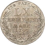 20 Kreuzers - George Charles of Fechenbach, Germany, 1795 reverse image
