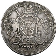 ½ Thaler - Adam Frederick of Seinsheim ½ Konventionstaler, Germany, 1764-1765 reverse image