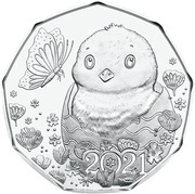 5 Euros Easter coin 2021, Austria, 2021 reverse image