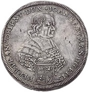 1 Thaler - John Hartmann of Rosenbach obverse image