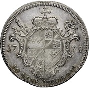 1 Thaler - Charles Philip of Greiffenklau-Vollraths Konventionstaler, Germany, 1754 reverse image