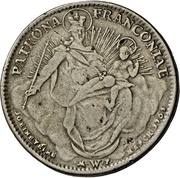 1 Thaler - Adam Frederick of Seinsheim Konventionstaler, Germany, 1763 reverse image