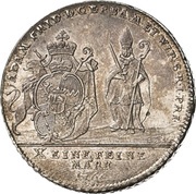 1 Thaler - Adam Frederick of Seinsheim Konventionstaler, Germany, 1766 reverse image
