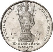 1 Thaler - Francis Louis of Erthal Konventionstaler, Germany, 1790 reverse image