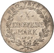 1 Thaler - Francis Louis of Erthal Kontributionstaler, Germany, 1794-1795 reverse image