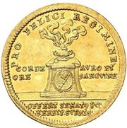1 Goldgulden - John Philip Francis of Schönborn Bishop's Ascension, Germany, 1720 reverse image