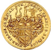 1 Goldgulden - Christoph Francis of Hutten, Germany, 1724 reverse image