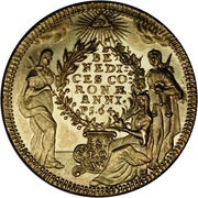 1 Goldgulden - Adam Frederick of Seinsheim, Germany, 1755 reverse image
