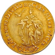 1 Goldgulden - Adam Frederick of Seinsheim Peace, Germany, 1764 reverse image