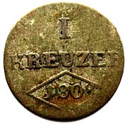 1 Kreuzer - Ferdinand, Germany, 1808 reverse image