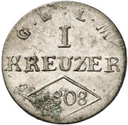 1 Kreuzer - Ferdinand of Austria, Germany, 1808 reverse image