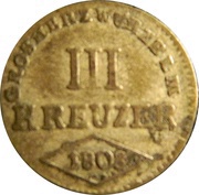 3 Kreuzers - Ferdinand III of Austria, Germany, 1807-1809 reverse image