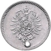 1 Pfennig - Wilhelm I type 1 - large shield - Pattern, Germany, 1873 reverse image