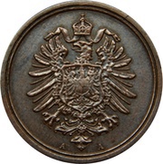 1 Pfennig - Wilhelm I type 1 - large shield obverse image