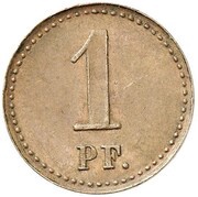 1 Pfennig - Wilhelm I Pattern, Germany, 1873-1889 reverse image