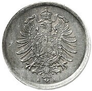 1 Pfennig - Wilhelm II type 1 - large shield - Pattern obverse image