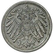 1 Pfennig - Wilhelm II type 2 - small shield - Pattern obverse image