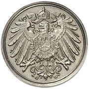 1 Pfennig - Wilhelm II type 2 - small shield - Pattern obverse image