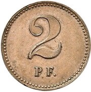 2 Pfennig - Wilhelm I Pattern, Germany, 1873-1877 reverse image