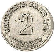 2 Pfennig - Wilhelm I Pattern, Germany, 1875 reverse image