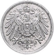2 Pfennig - Wilhelm II type 2 - small shield - Pattern obverse image