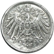 2 Pfennig - Wilhelm II type 2 - small shield - Pattern obverse image