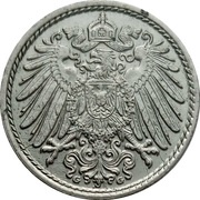5 Pfennig - Wilhelm II type 2 - small shield obverse image
