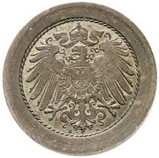 10 Pfennig - Wilhelm II type 2 - small shield - Pattern obverse image