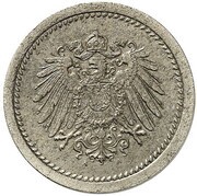 10 Pfennig - Wilhelm II type 2 - small shield - Pattern obverse image