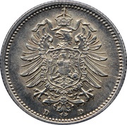 20 Pfennig - Wilhelm I type 1 - large shield obverse image