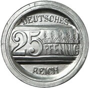 25 Pfennig - Wilhelm II Pattern, Germany, 1908 reverse image