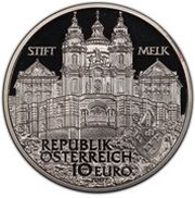 10 Euros Melk Abbey obverse image