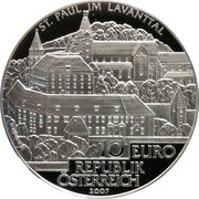 10 Euros Saint Paul's Abbey, Lavanttal obverse image