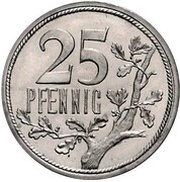 25 Pfennig - Wilhelm II Pattern, Germany, 1908 reverse image
