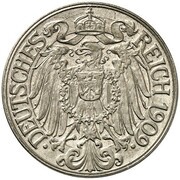 25 Pfennig - Wilhelm II Pattern obverse image