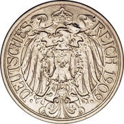 25 Pfennig - Wilhelm II obverse image