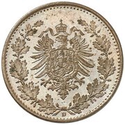 ½ Mark - Wilhelm I type 1 - large shield - Pattern obverse image