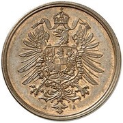 50 Pfennig - Wilhelm I type 1 - large shield - Pattern obverse image