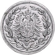50 Pfennig - Wilhelm I type 1 - large shield - Pattern obverse image