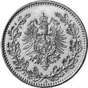 50 Pfennig - Wilhelm I type 1 - large shield - Pattern obverse image