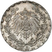 50 Pfennig - Wilhelm II type 2 - small shield - Pattern obverse image