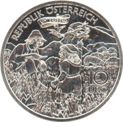 10 Euros Charlemagne in the Untersberg obverse image